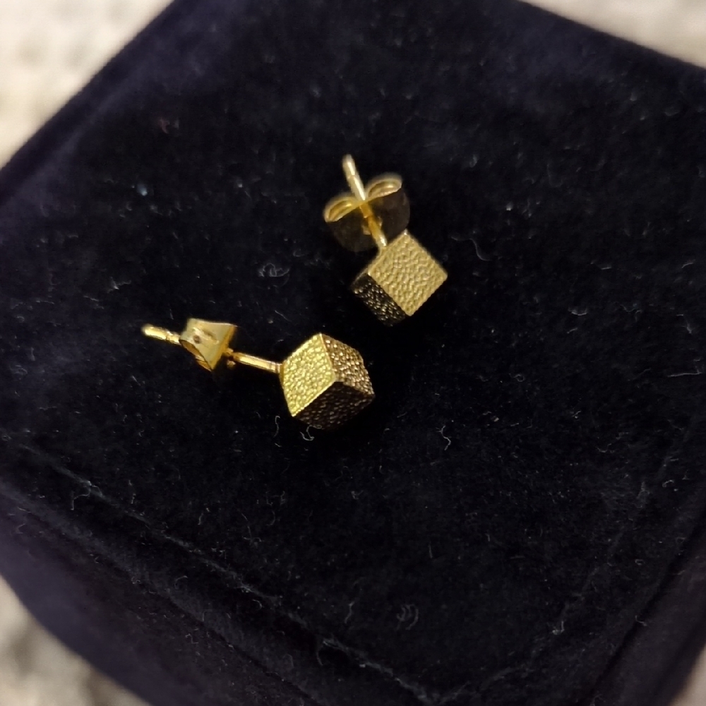 Gorjana Gold Cube Earrings